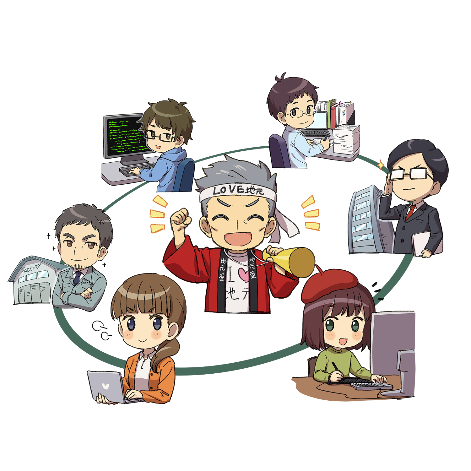 イラスト支援事業のイメージ